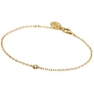 CARTIER 18k Gold Diamond Charm Bracelet